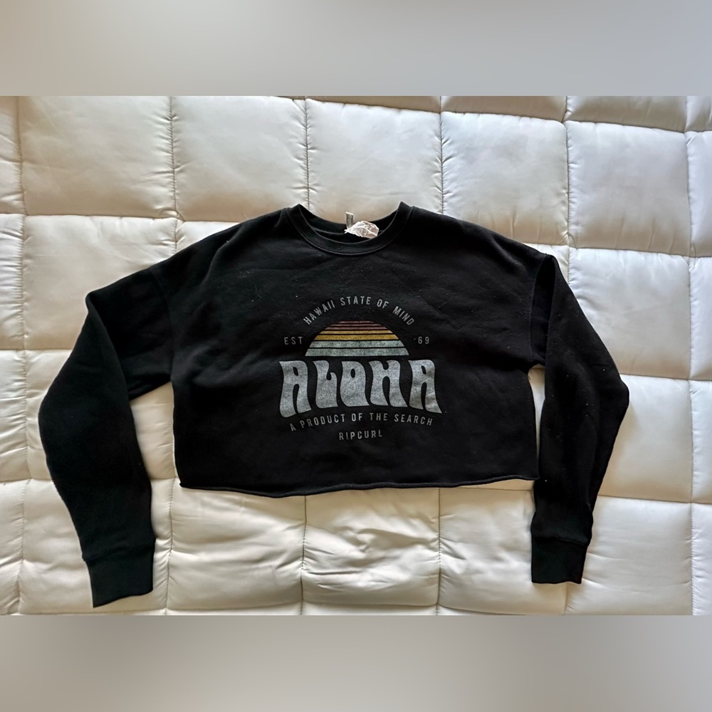 Aloha rip curl cropped sweatshirt
